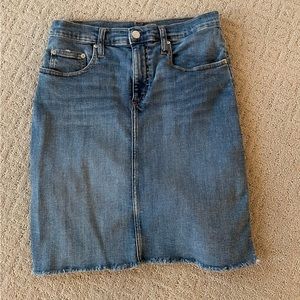 Nobody Denim High Rise Mid Length Denim Skirt